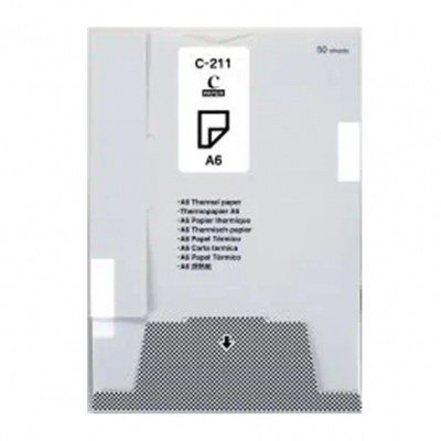 Pack de papel termico brother c211s a6 20 unidades 50 hojas - unidad
