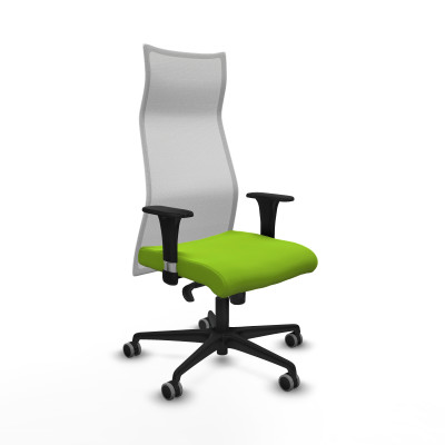Albacete malla sincro malla blanca similpiel pistacho brazos 1D base nailon ruedas 65mm engomadas