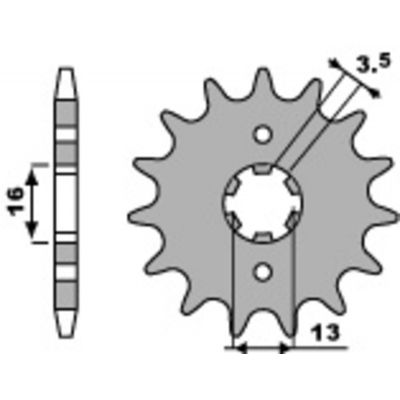 PBR Steel Standard Front Sprocket 563 - 420 563.15.18NC