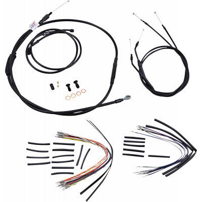 Kit completo líneas/cables en vinilo negro para manillar Ape Hanger BURLY BRAND B30-1044