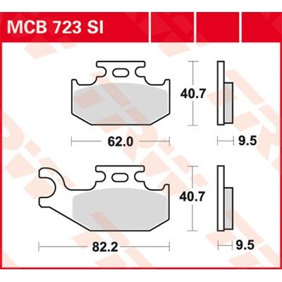 Pastillas de freno sinterizadas offroad serie SI TRW MCB723SI