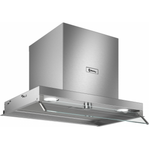 Campana decorativa integrada Balay 3BD866MX, 60 cm, 620 m3/h, clase A, 3 velocidades, 70dB, acero inox