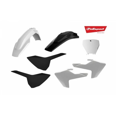 Kit de plástica Polisport TC/FC 16-18 Blanco / Negro 90828