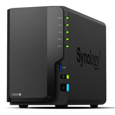 Servidor nas synology disk station ds225+ 2gb gigabit ethernet