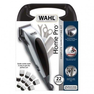 KIT CORTAPELOS 22 PIEZAS WAHL HOME PRO HAIRCUTTING KIT - 10 PEINES GUÍA - ANCHO CORTE 46MM - CUCHILLAS AUTO AFILABLES - INLCUYE ESTUCHE TRANSPORTE