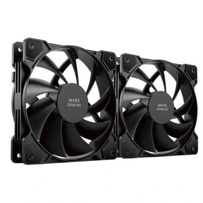 KIT 2xVENTILADOR INTERNO MARS GAMING MF-PROX2 BLACK ULTRA SILENCIOSOS FDB BEARING ANTIVIBRACIÓN