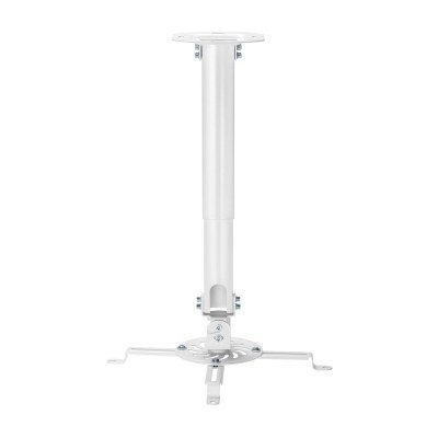 AISENS - SOPORTE UNIVERSAL GIRATORIO, INCLINABLE Y EXTENSIBLE DE TECHO PARA PROYECTOR 13.5KG, BLANCO