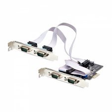 StarTech.com Tarjeta Serie PCI Express de 4 Puertos DB9 - Serial RS232/RS422/RS485 - TAA - UART 16C1050 - ESD de Nivel 4 - con Brackets de Perfil Bajo