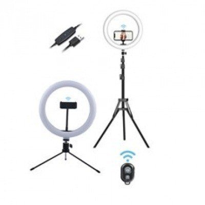 Anillo flux´s para selfies led saturno de 12pulgadas - 30cm 2 tripode sobremesa y hasta 2 metros - soporte movil - 3 modod de luz y 10 brillo