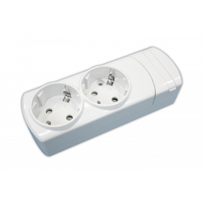 BASE MULTIENCHUFE 2 SCHUKO - Sin cable