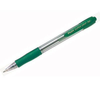 Bolígrafo de Tinta de Aceite Retráctil Pilot Super Grip M/ Verde