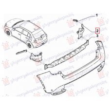 SOPORTE DE PLASTICO PARA PARACHOQUE TRASERO(O)