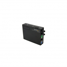 StarTech.com Conversor de Medios Ethernet 10/100 RJ45 a Fibra Í?ptica Multimodo ST - 2Km - Negro