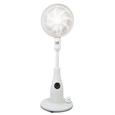 Muvip Ventilador de Pie 80W 8 Aspas - 7 Velocidades - Nebulizador - Funcion de Oscilacion - Luz LED - Color Blanco