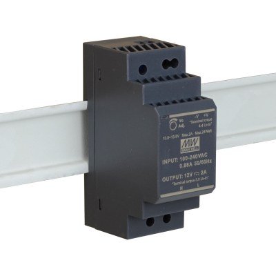 Fuente de alimentación carril DIN MeanWell - 12V | 24W | 2A