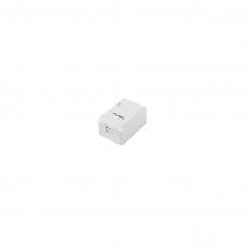 CAJA DE SUPERFICIE LANBERG 1 PUERTO KEYSTONE ENRUTAMIENTO CABLES 180Âº BLANCO OK1-0001-W