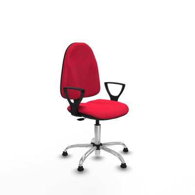 Algarra CP bali rojo brazos fijos base cromada topes