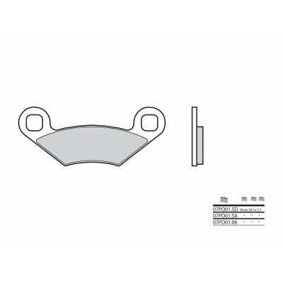 Pastillas de freno sinterizadas de competición Brembo 07PO01SX 07PO01SX