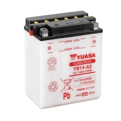 Batería Yuasa YB14-A2 Combipack (con electrolito) YB14-A2