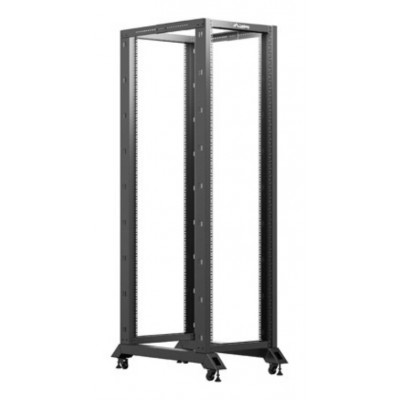 Armario rack lanberg abierto 19 pulgadas 42u 600x1000 negro