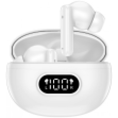 AURICULARES BLUETOOTH DENVER INALAMBRICOS CON ENC (4 MICROFONOS) BLANCO