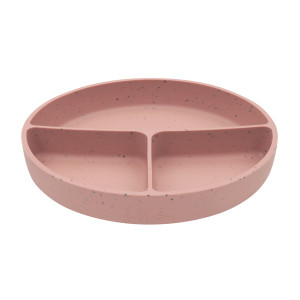 Plato dividido con base de succión Platinum Silicone Blush