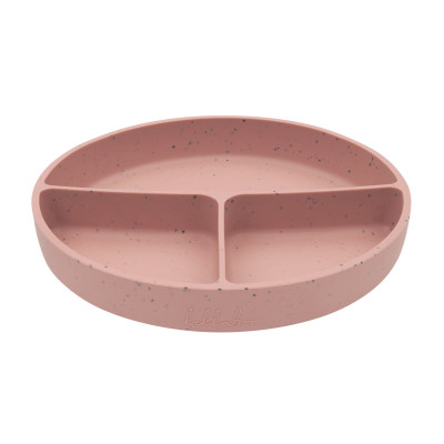 Plato dividido con base de succión Platinum Silicone Blush