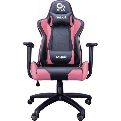 Talius silla Gecko V2 gaming negra/rosa, brazos fijos, butterfly, base nylon, ruedas nylon