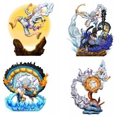 Figura megahouse one piece logbox gear 5 monkey d luffy special set pack 4 figuras