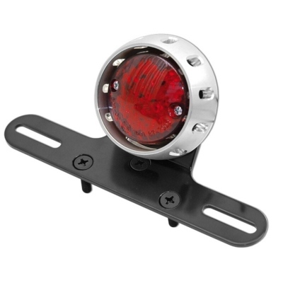 Piloto Custom LED. Soporte+matricula ST-7008A-LEDE-BLACK