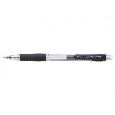 Pilot Portaminas SuperGrip H185 - Trazo 0.5mm - Mina HB - Cuerpo Negro