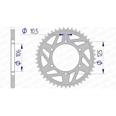 Corona AFAM aluminio 87606 - Paso 520 87606-48