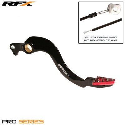 Pedal de freno trasero RFX Pro ST (anodizado duro negro/rojo) - Honda CRF250 /450 FXRB1020199RD