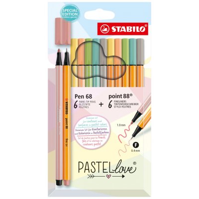 Pastellove rotulador Medio Coloretes, Gris, Verde claro, Naranja claro, Turquesa, Amarillo