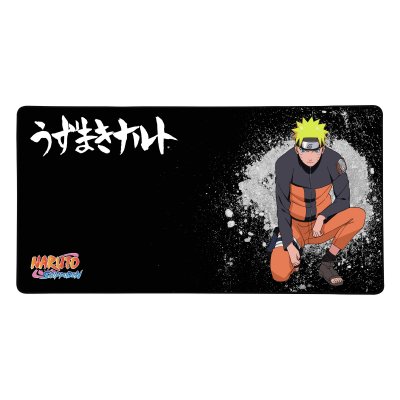 Naruto KX MOUSEPAD XXL BLACK Alfombrilla de ratón para juegos Negro, Naranja