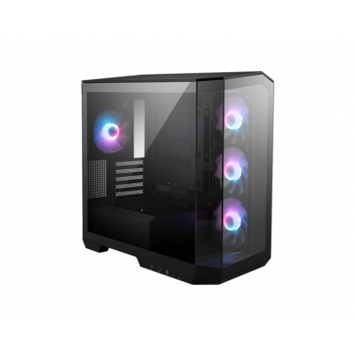 Torre Gaming MSI MAG PANO M100R PZ - Micro-ATX | Cristal Templado 270° | 4 Ventiladores ARGB | Negro