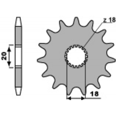 PBR Steel Standard Front Sprocket 426 - 428 426.15.18NC