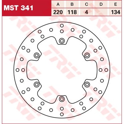 Disco de freno fijo redondo 220-250 mm TRW MST341