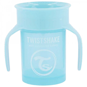 Vaso 360º 6+M Twistshake Azul Pastel