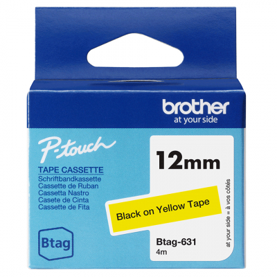 CINTA BTAG 631 NEGRO/AMARILLO12MM4M