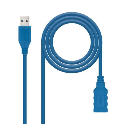 Nanocable - CABLE USB 3, TIPO A/M-A/H, AZUL 2 M