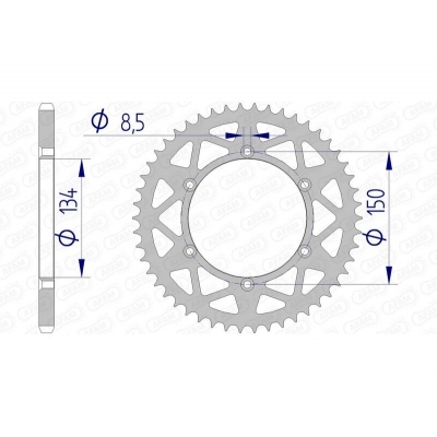 Corona AFAM aluminio ultraligera autolimpiable 17206 - Paso 520 17206N-50