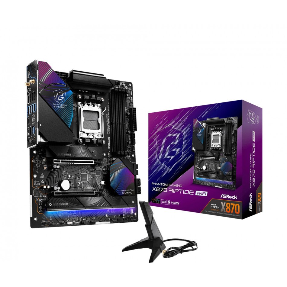 X870 Riptide WiFi AMD X870 Zócalo AM5 ATX