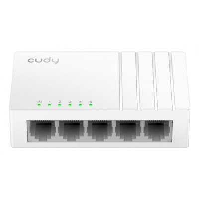 Cudy Switch 5 Puertos RJ45 - Alimentacion por USB-C - Capacidad Conmutacion 10Gbps - Indicadores LED - Funcion Vigilancia IGMP -