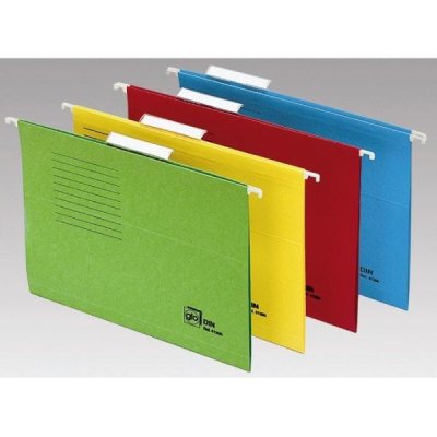Grafoplas Carpeta colgante - Visor superior - Kraft - Varilla de plastico - Folio prolongado - Lomo en ''V'' - Pack 50 ud
