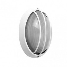 Aplique Ext.oval Aluminio Aquila Peq.1xe27 Blanco 10,5x22x14 Cm Ip44