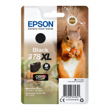Epson Squirrel Singlepack Black 378XL Claria Photo HD Ink