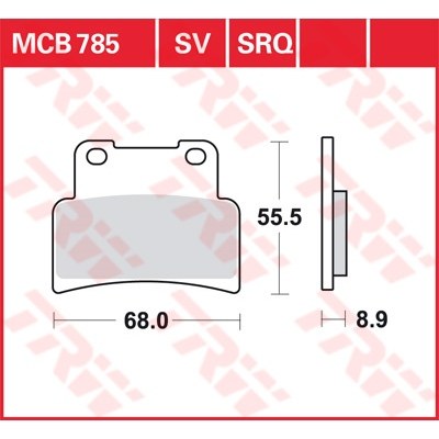 Pastillas de freno metal sinterizado SV TRW MCB785