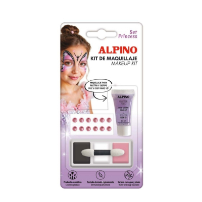 Alpino Set de Maquillaje Princess - Se Lava con Agua y Jabon - Testado Dermatologicamente - Colores Surtidos