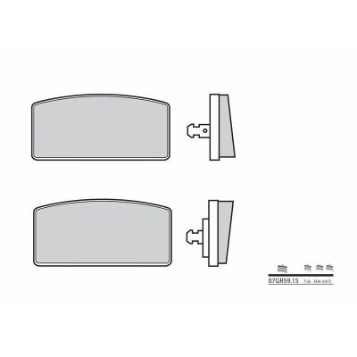 Pastillas de freno orgánicas Brembo 07GR5915 07GR5915